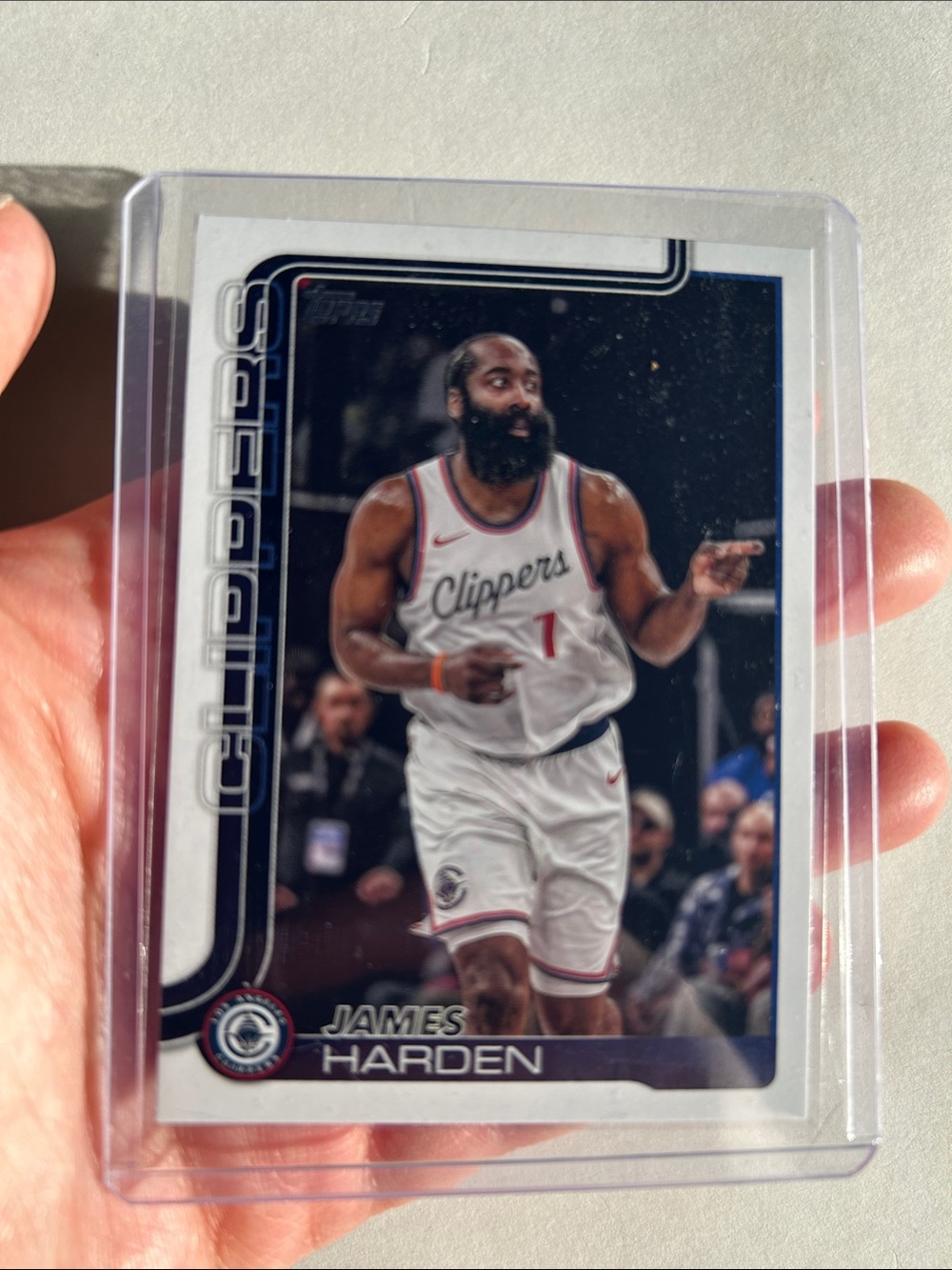 Topps James Harden Clippers Basketball Card - White, Black, Blue